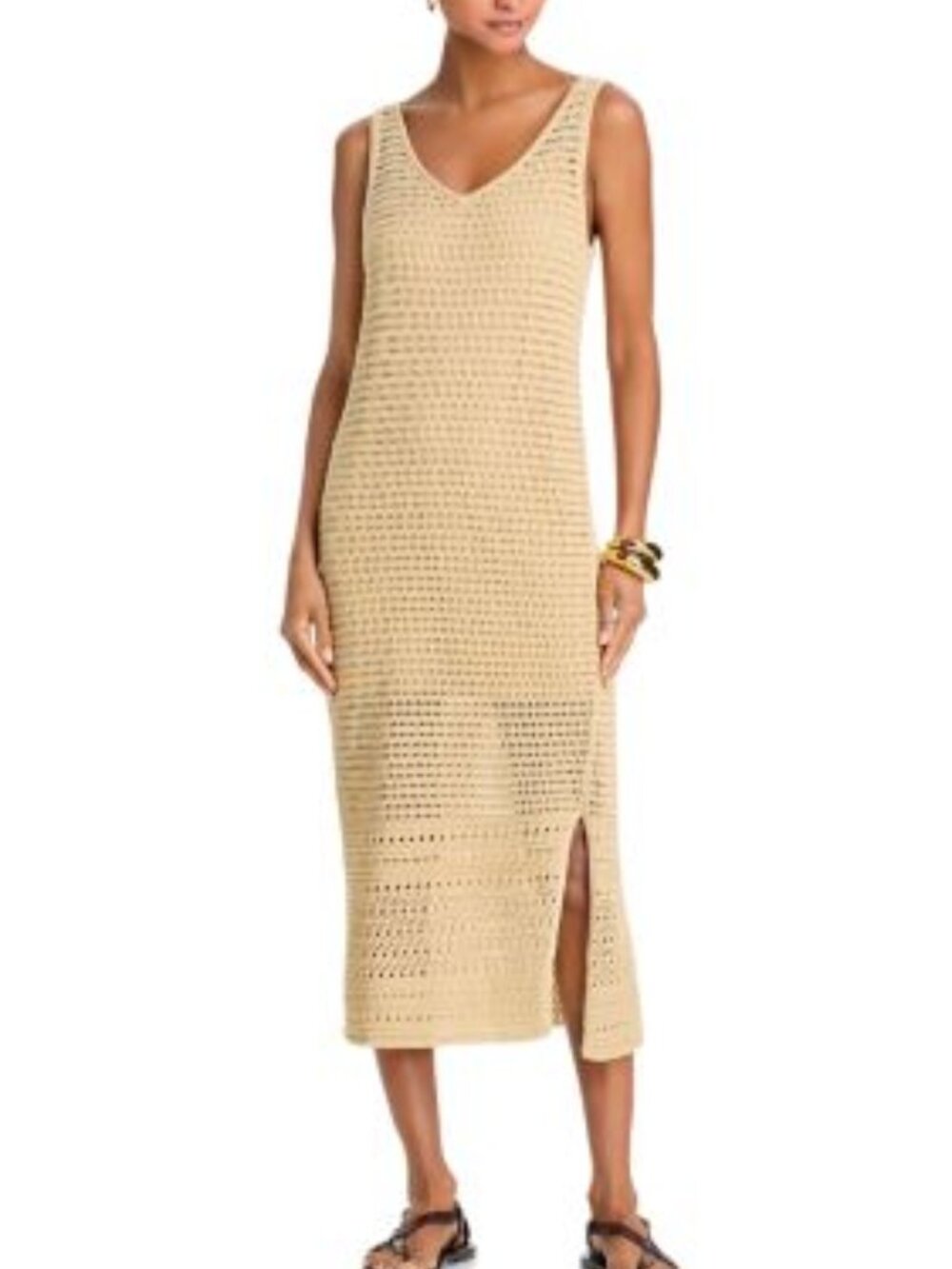 TOMMY BAHAMA Women's Cotton Crochet Midi Dress Natural NWT Size XL NWT